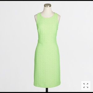 J Crew factory tweed Racerback dress size 8 green